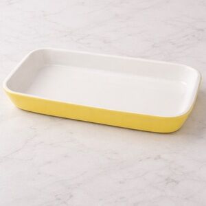 🍋 Vintage National Airlines Oven-Safe Porcelain Airline Tray – Yellow – 1960s